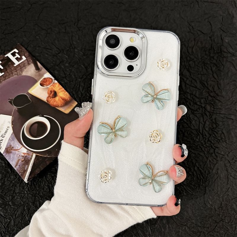 Case Rose Phone Butterfly