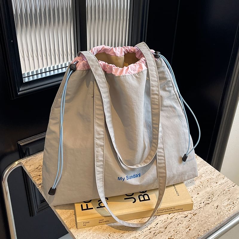 Lettering Bag Tote Canvas