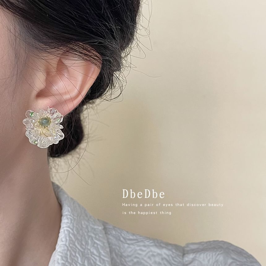 Earring Clip Flower On