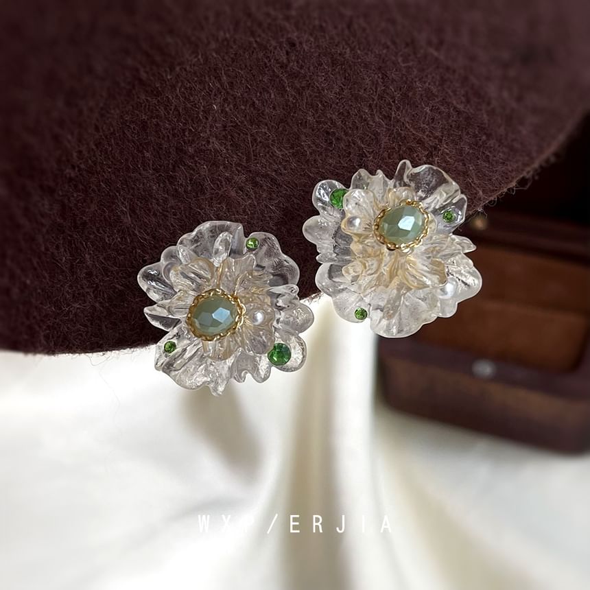 Earring Clip Flower On