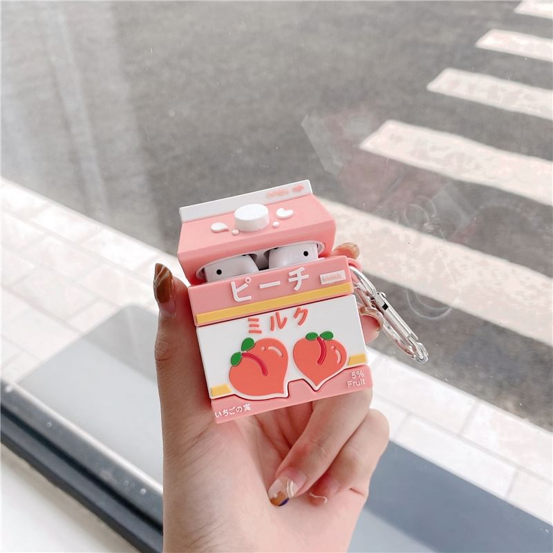 Peach Carton AirPods / Pro Earphone Case Skin