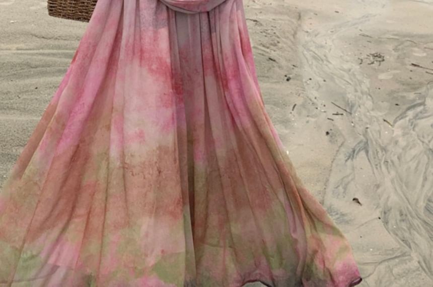 Spaghetti Strap Tie Dye Midi A