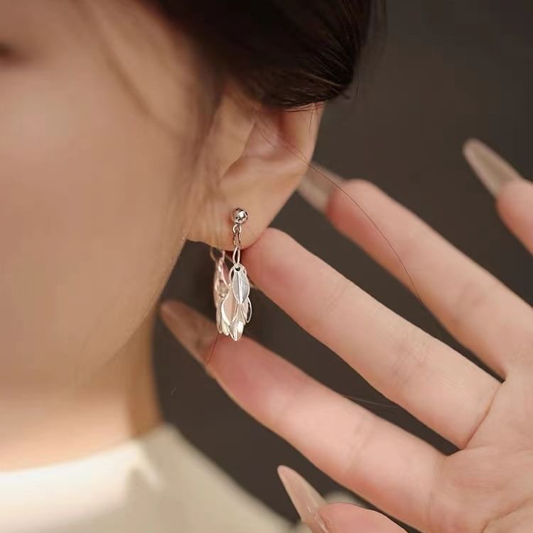 Leaf S925 Sterling Silver Drop Earring