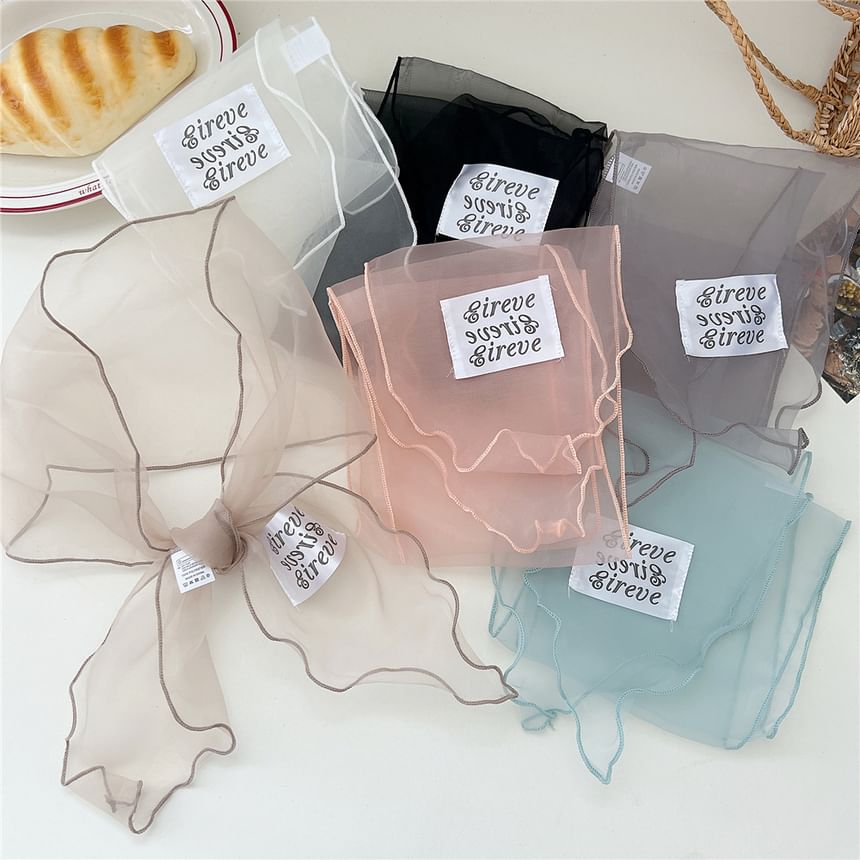 Lettering Mesh Headscarf