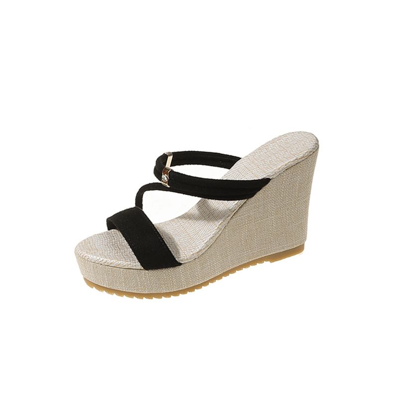 Sandals Wedge Strappy Slide Platform