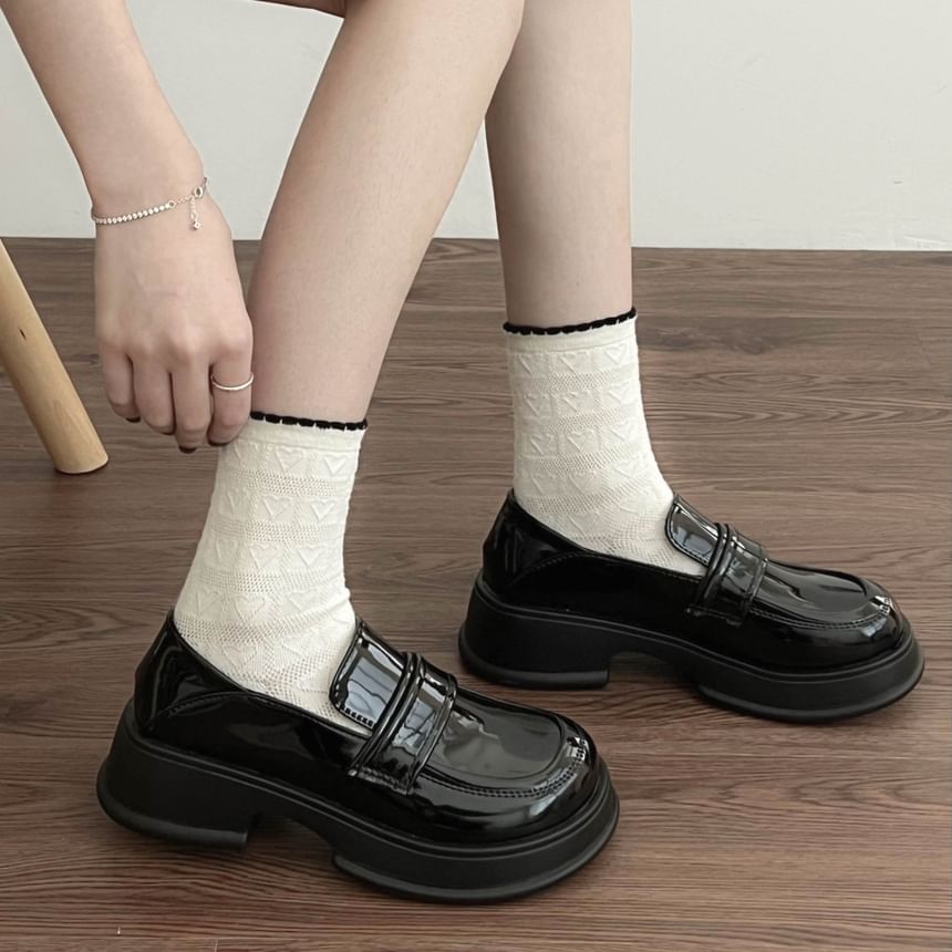 Platform Chunky Loafers Heel