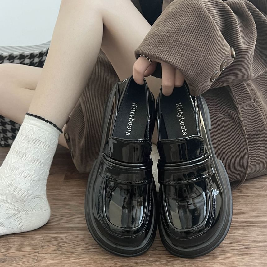 Platform Chunky Loafers Heel