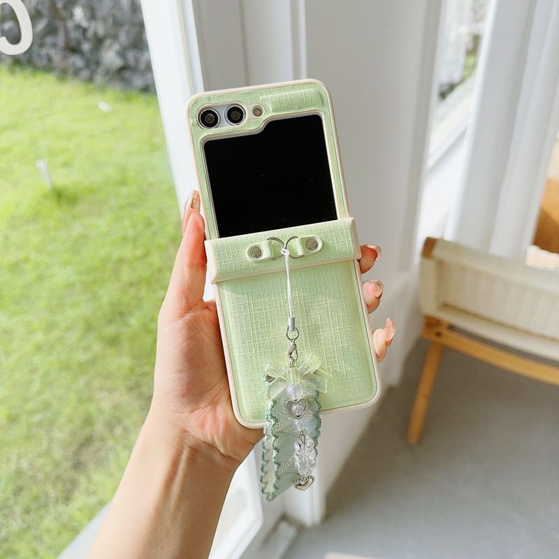 Charm Plain Ribbon Phone Case