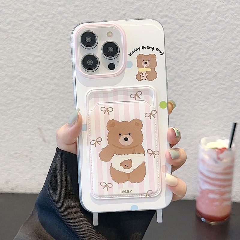 Bear Holder Phone Card Case Strap
