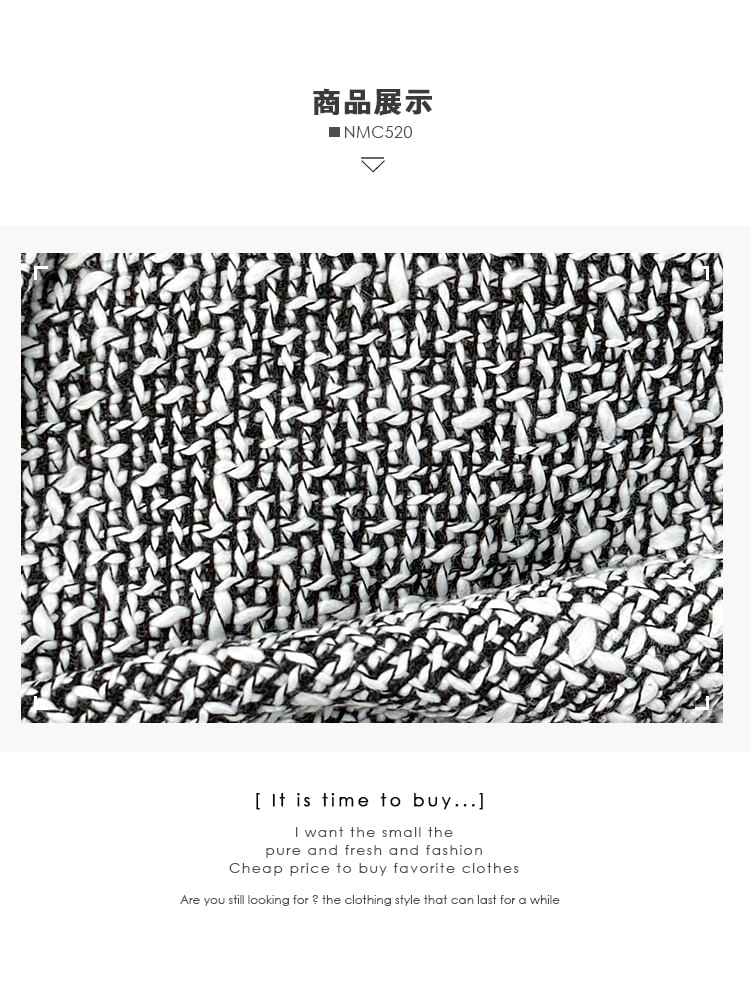 Button-Up V-Neck Tweed Vest