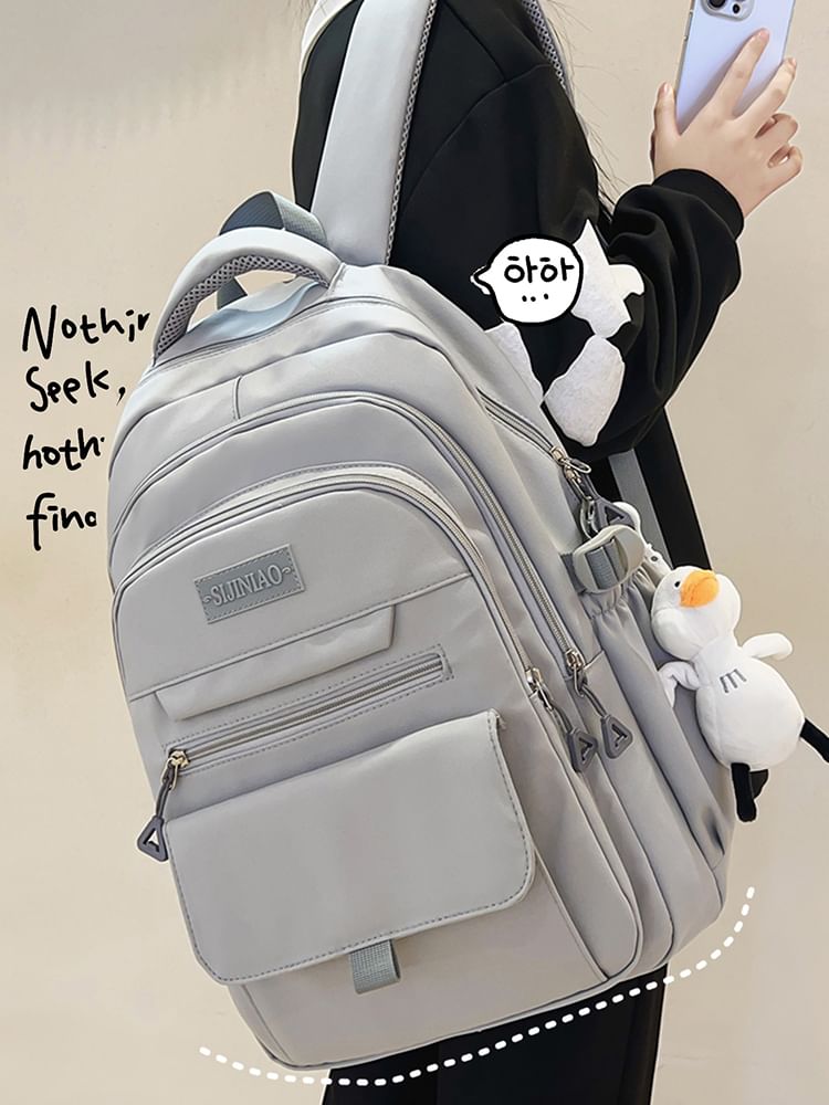 Logo Nylon Backpack / Bag Charm / Set