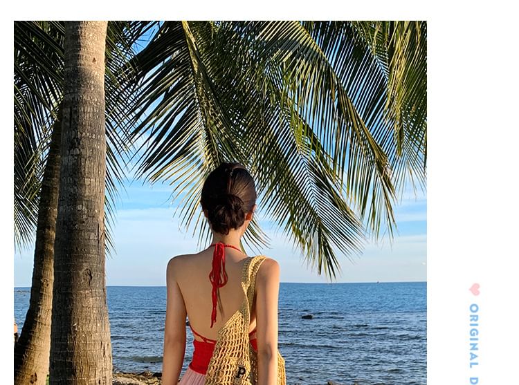 Maxi Halter Sundress Striped