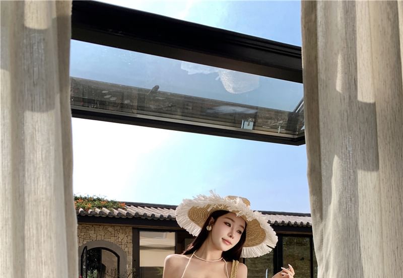 Dress Plaid Strapless Maxi A-Line