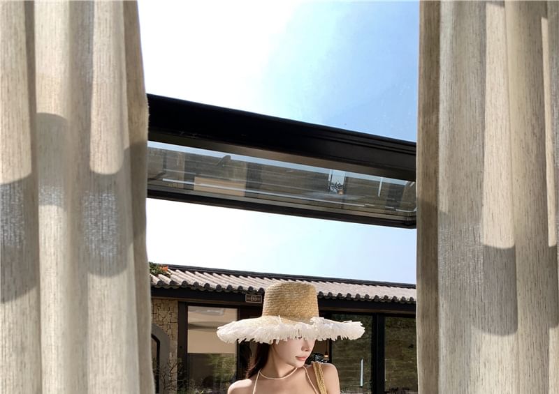 Dress Plaid Strapless Maxi A-Line