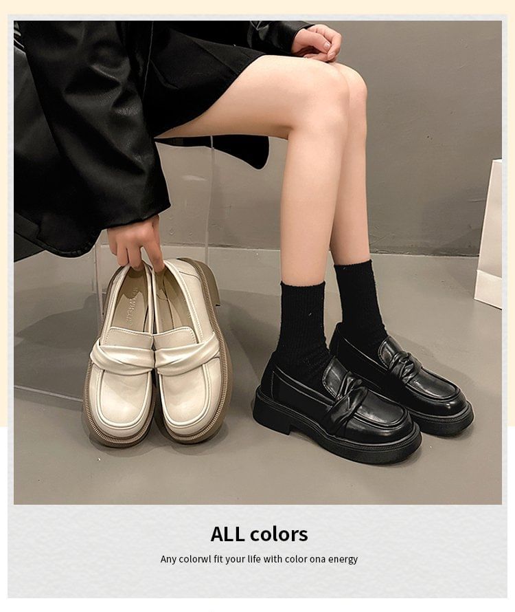 Faux Loafers Leather