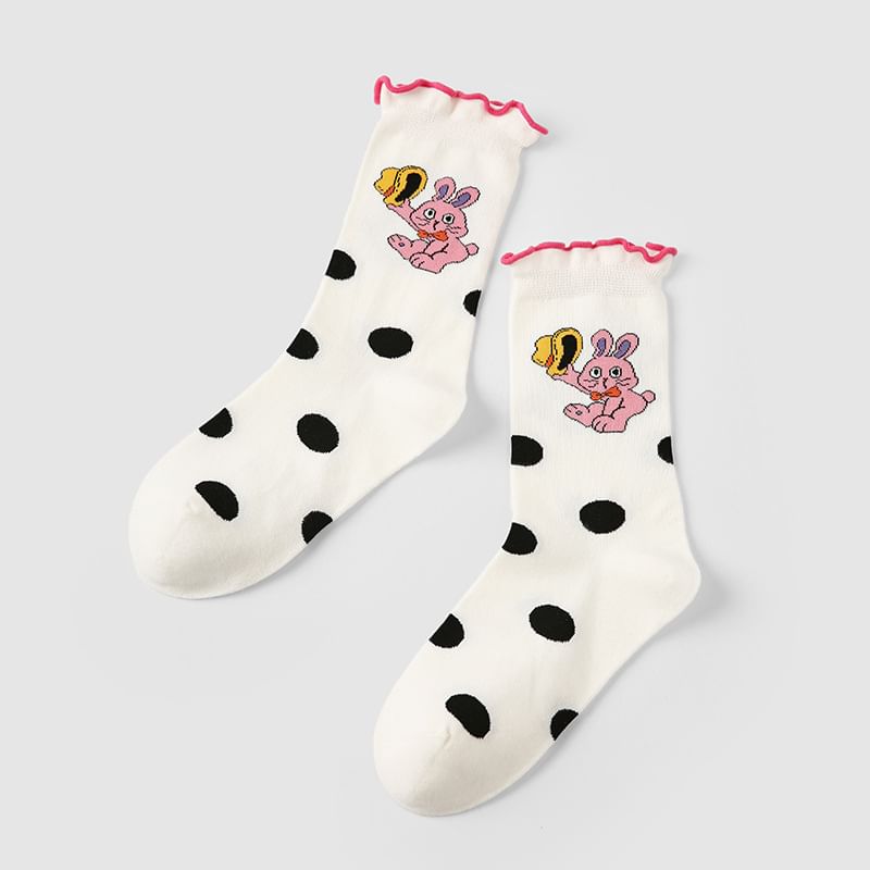 Rabbit Dotted Socks