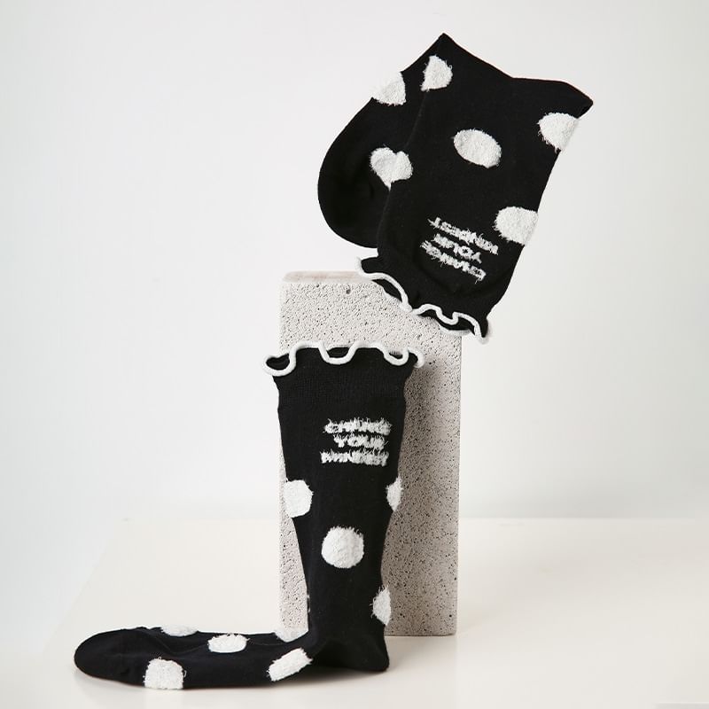 Polka Dot Crew Socks