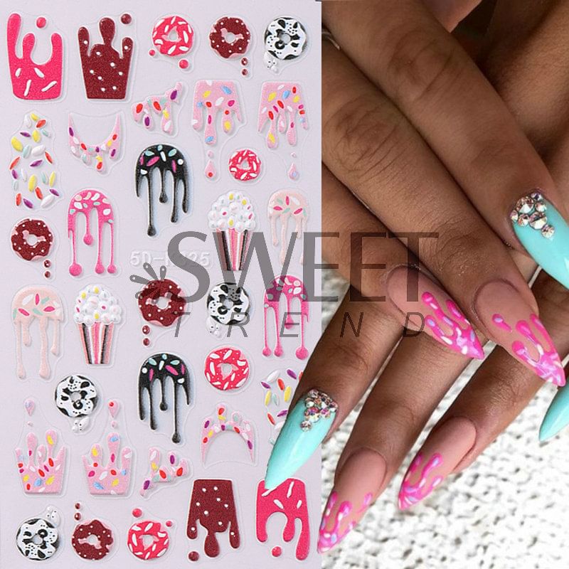 Donut Nail Art Stickers