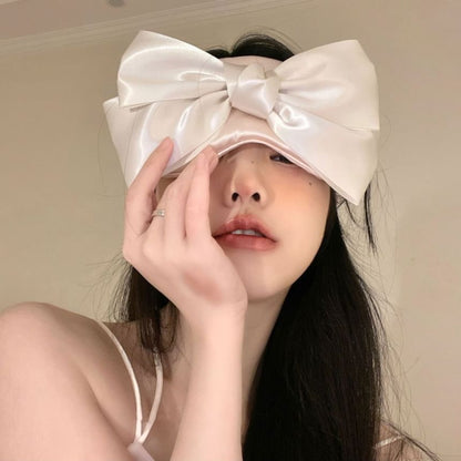 Bow Fabric Sleeping Eye Mask