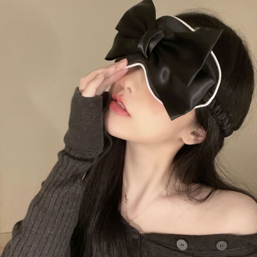 Bow Fabric Sleeping Eye Mask