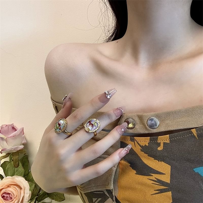 Ring Signet Beaded