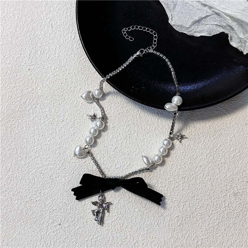 Necklace Ribbon Layered