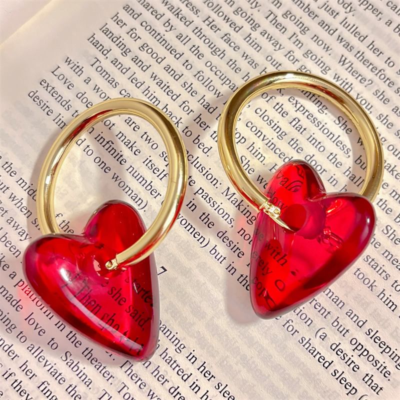 Drop Heart Earring