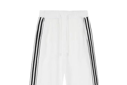 Low Rise Striped Color-Block Loose-Fit Wide-Leg Sweatpants