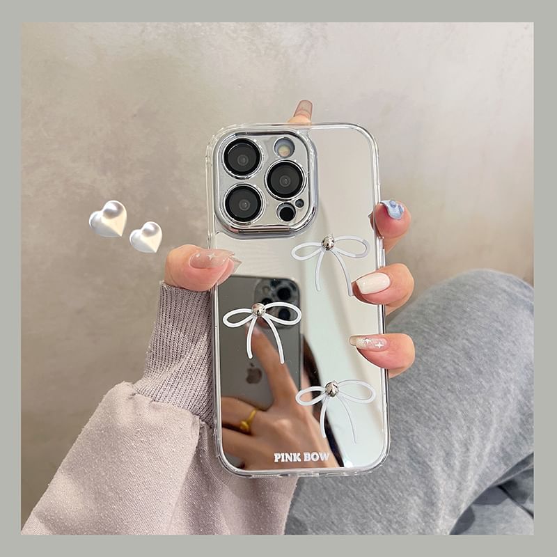 Phone Bow Mirrored Case