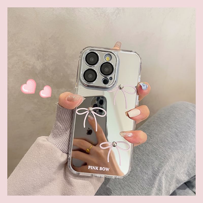 Phone Bow Mirrored Case