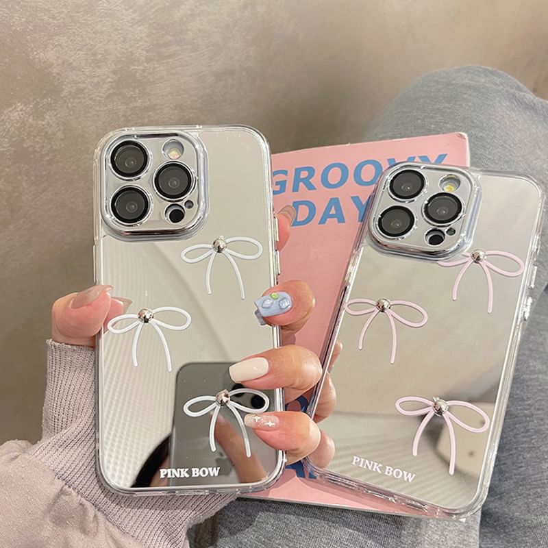 Phone Bow Mirrored Case