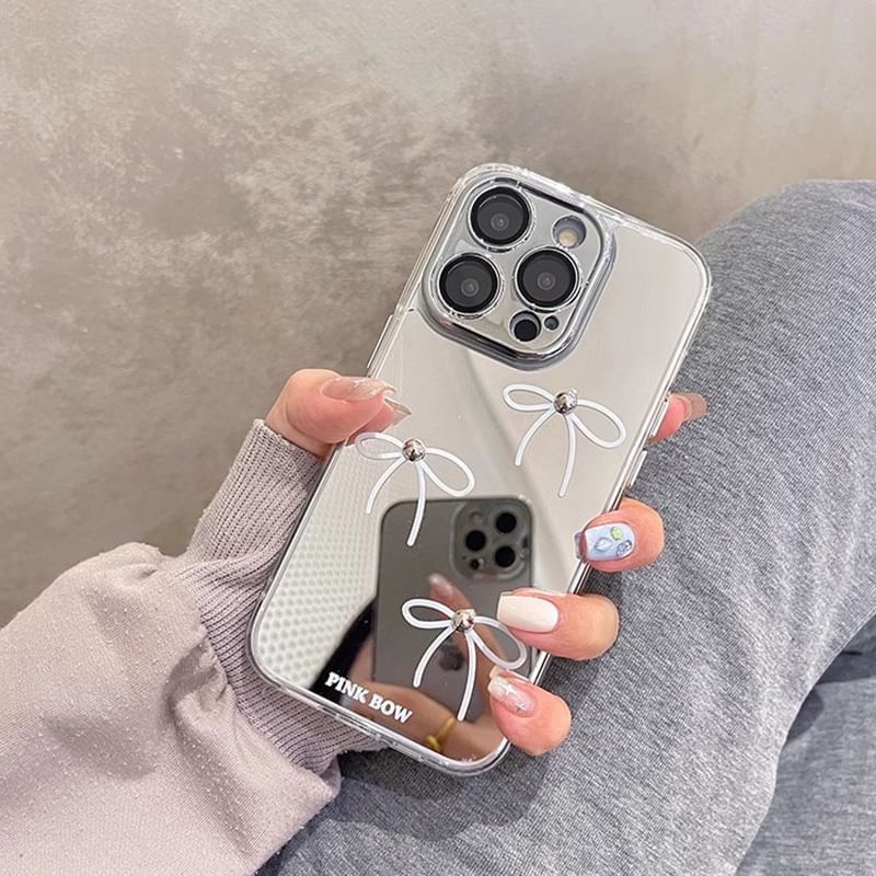 Phone Bow Mirrored Case