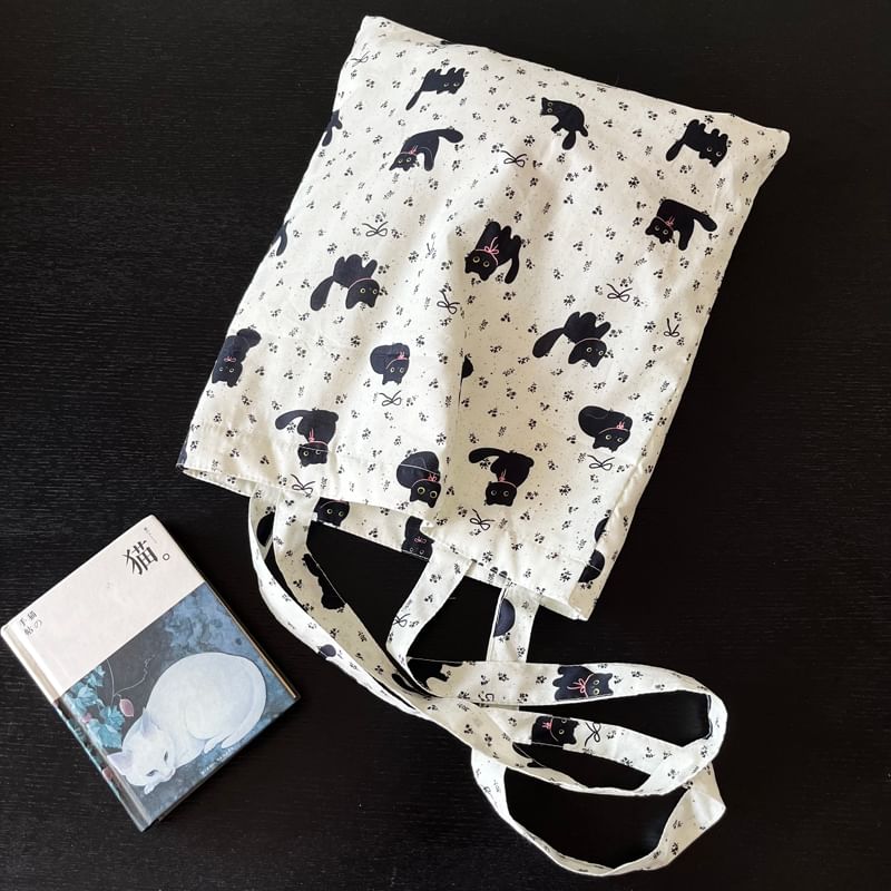 Bag Shopper Print Cat