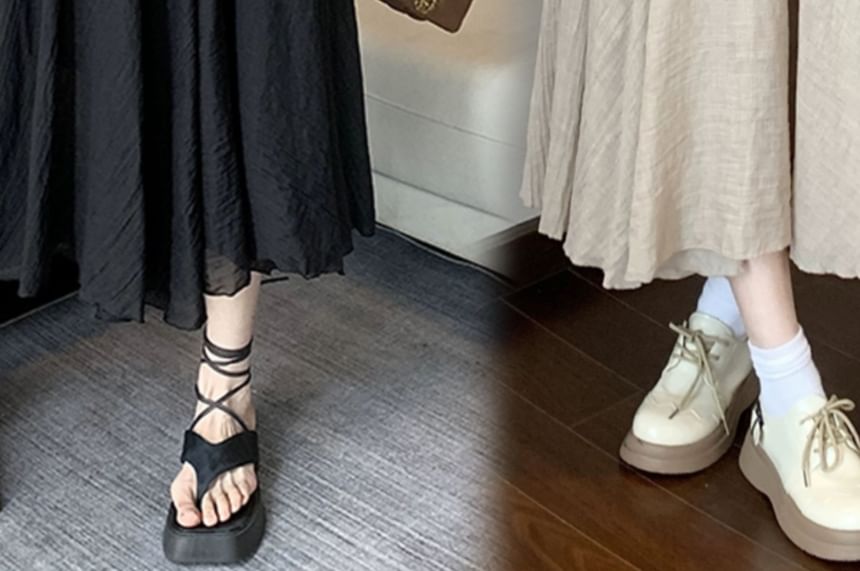 Maternity High Waist Solid Midi Flared Skirt
