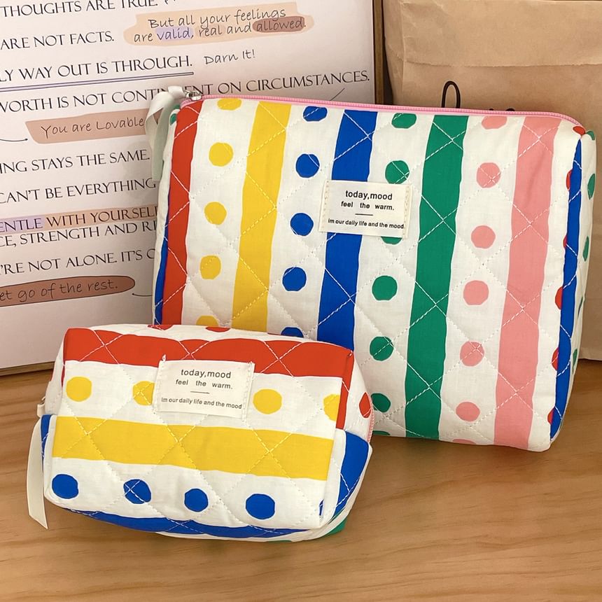 Polka Dot Fabric Makeup Bag / Clutch / Pencil Case (Various Designs)