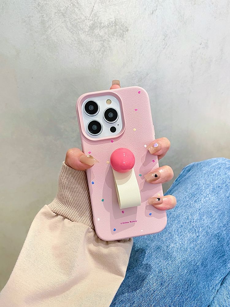 Strap Case Print Phone Finger