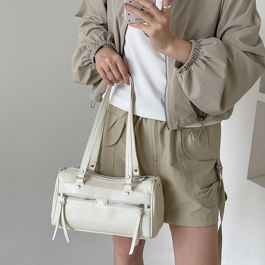 Bag Leather Faux Tote Plain