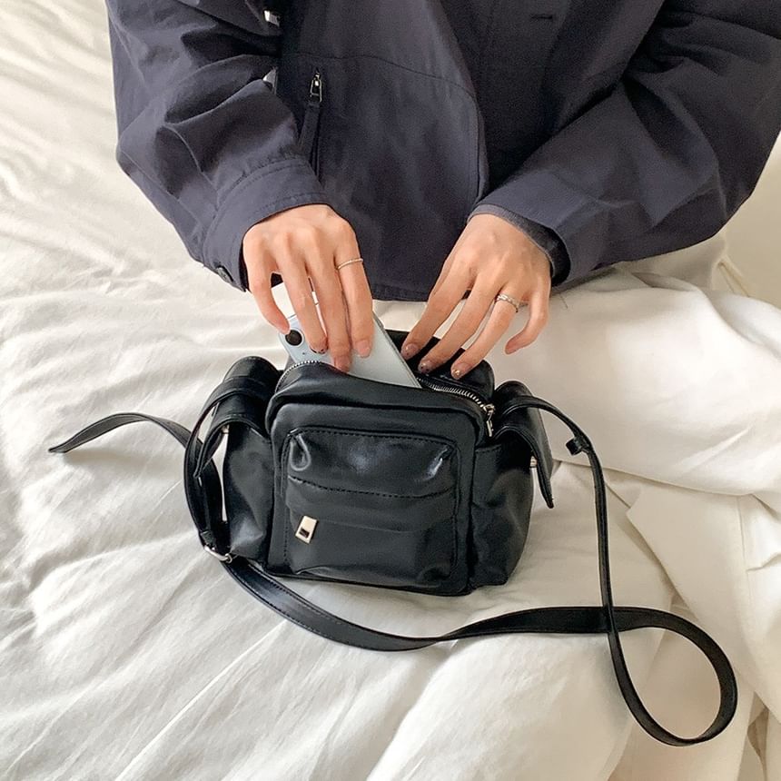 Plain Bag Faux Crossbody Leather