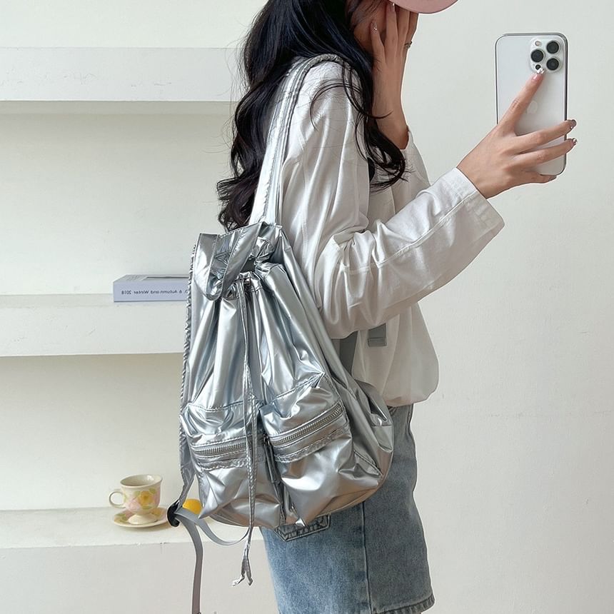 Backpack Plain Drawstring Nylon