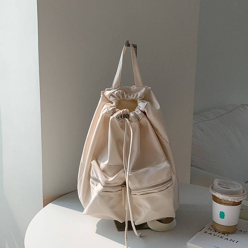 Backpack Plain Drawstring Nylon