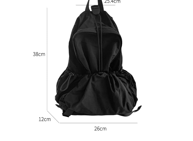 Nylon Drawstring Plain Backpack