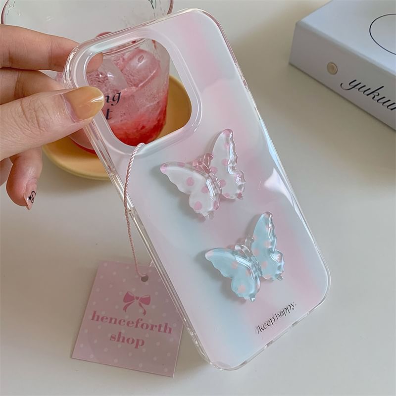 Butterfly Phone Case - iPhone 15 Pro Max / 15 Pro / 15 Plus / 15 / 14 Pro Max / 14 Pro / 14 Plus / 14 / 13 Pro Max / 13 Pro / 13 / 13 mini / 12 Pro Max / 12 Pro / 12 / 12 mini / 11 Pro Max / 11 Pro / 11