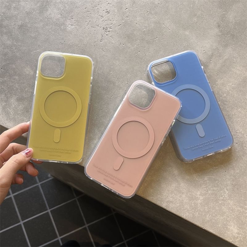 with (Compatible Plain MagSafe) Case Phone Magnetic