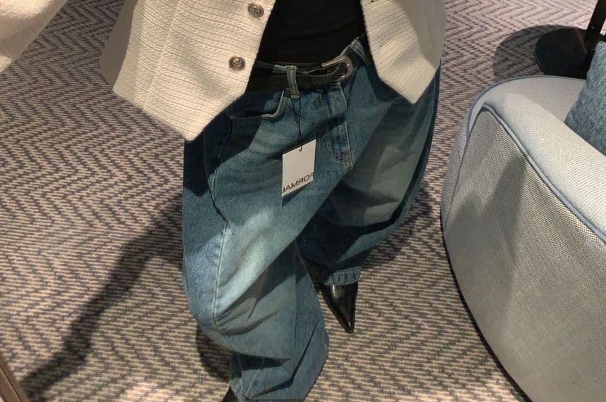 Plain Slim-Fit Tweed Jacket