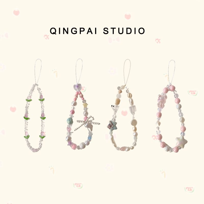 Bead Acrylic Phone Strap (Various Designs)