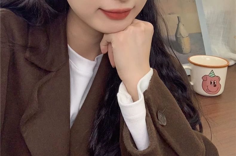 Wool Blend Plain Beret