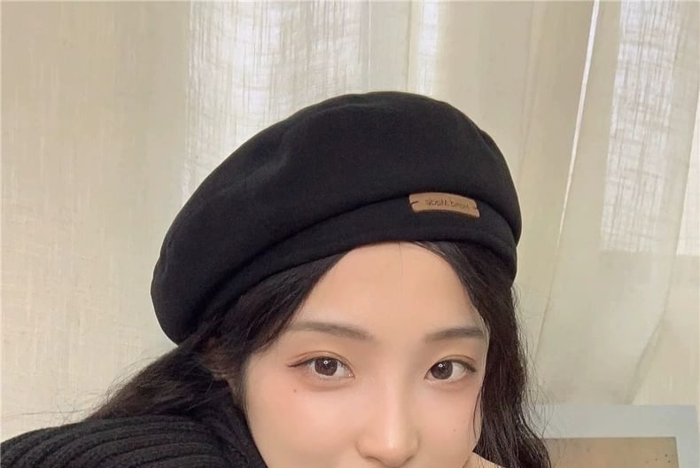 Wool Blend Plain Beret