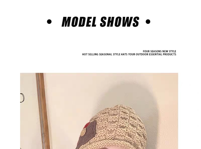 Color Beanie Block Tassel
