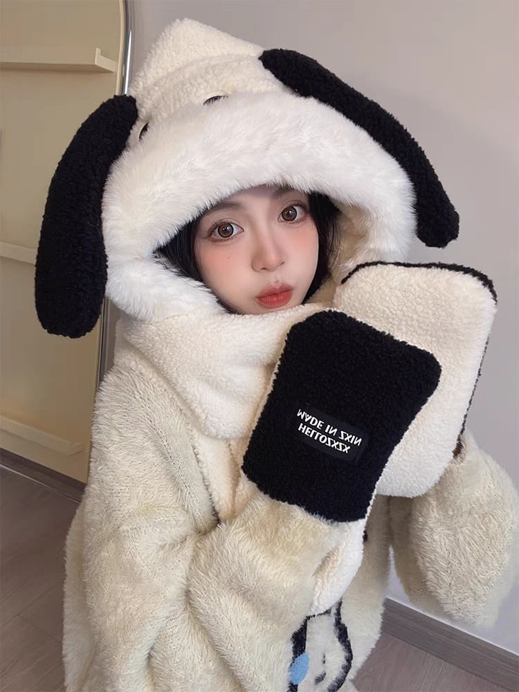 Hooded Dog Scarf Ear