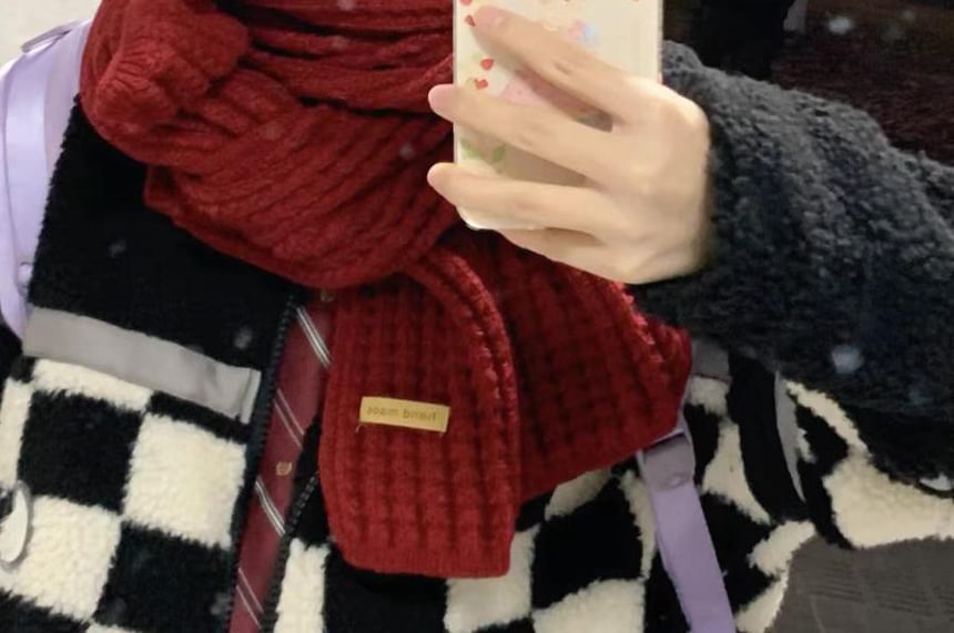 Plain Knit Cable Scarf